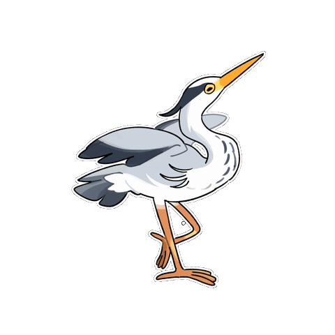 Heron Ardea Cinerea Sticker