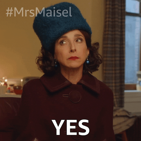 Marin Hinkle Yes GIF by The Marvelous Mrs. Maisel