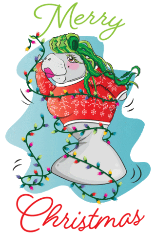 Merry Christmas Art Sticker by Squatch and Siren