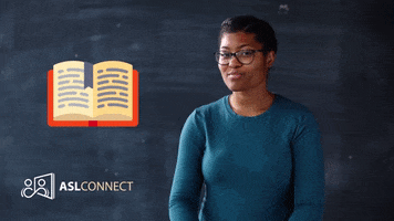 American Sign Language Book GIF by ASL Connect