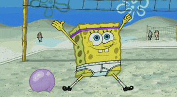 spongebob squarepants volleyball GIF