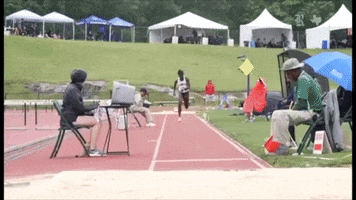 Celebrate Long Jump GIF by Rice Owls
