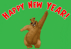 Happy New Year Bear GIF by Bill Greenhead