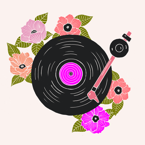 Record Player Illustration GIF by Jaclyn Caris