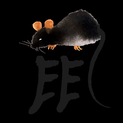 yiqihanzi mouse rat chinese zodiac 鼠 GIF