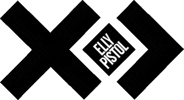 Black And White X Sticker by Elly Pistol