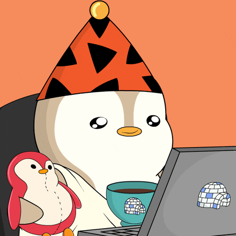 Working Good Morning GIF by Pudgy Penguins