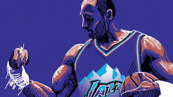 Karl Malone Dunk GIF by Utah Jazz