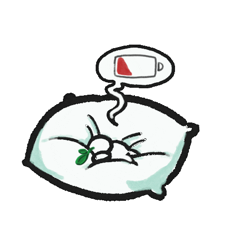 Tired Sticker by Bai Xian Asia Institute