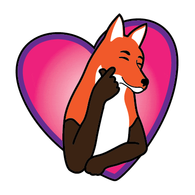 Fox Love Sticker by Little Metal Foxes