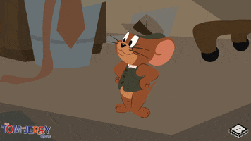 Cartoon gif. Jerry from The Tom and Jerry Show stands with his hands on his hips and nods in agreement.