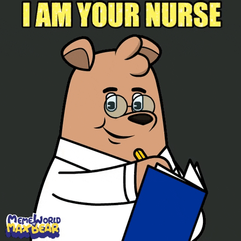 Hospital Nurse GIF by Meme World of Max Bear
