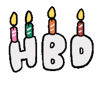 Happy Birthday Cake Sticker