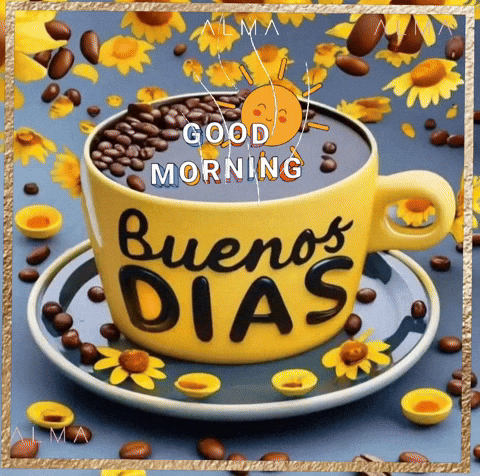 Buenos Dias Cafe Girasoles GIF