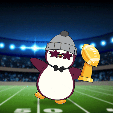 Super Bowl Football GIF by Pudgy Penguins
