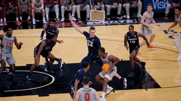 Blocking March Madness GIF by Xavier Men's Basketball