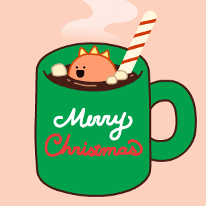 Merry Christmas Hot Drink GIF by DINOSALLY