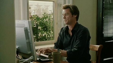 Image result for jim carrey typing gif