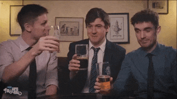 Night Out Cheers GIF by FoilArmsandHog
