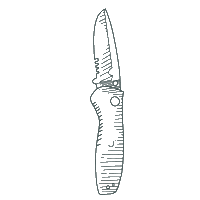 Knife Camping Sticker