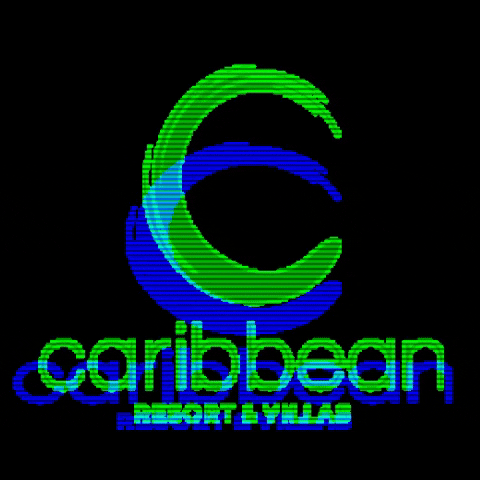 CaribbeanResort glitch beach ocean vacation GIF