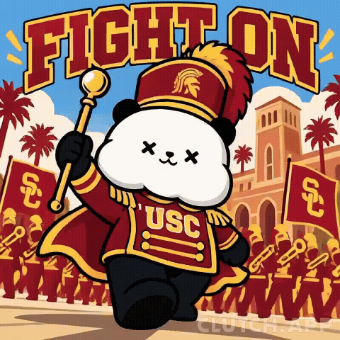Fight On College Football GIF by Kanpai Pandas