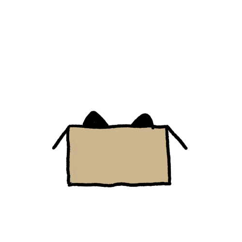 Cat Box Sticker by bubble