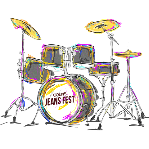 Festival Drum Sticker by Colin's