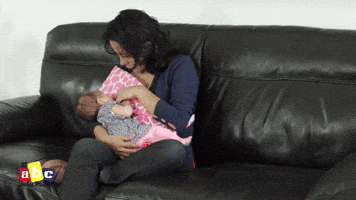 love mom newborn breastfeed lactancia GIF
