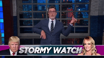 stormy daniels storm watch GIF by The Late Show With Stephen Colbert