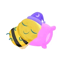 Cartoon Bee Sleeping