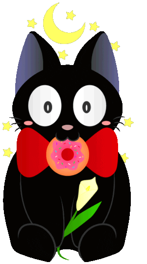 Happy Black Cat Sticker by isobelleDB