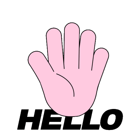 Hand Hello Sticker by jibijjing