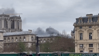 Fire Breaks Out Near Notre-Dame Cathedral in Paris