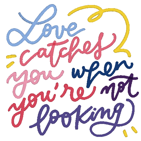 I Love You Lettering Sticker by Qualcosa di Erre