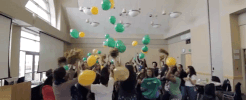 balloons celebrate GIF