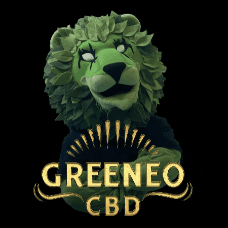 CBDGreeneo green weed lion leo GIF