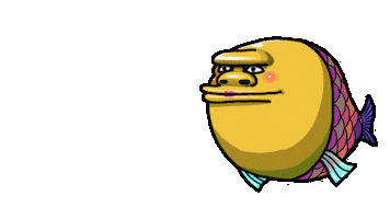 Fish 魚 Sticker by ONIUSA