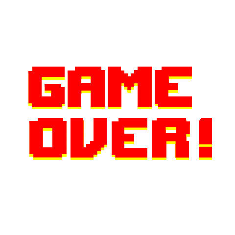 Game Over Pixel Sticker by created by South for iOS & Android