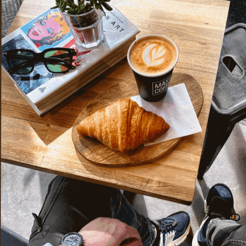 Coffee Croissant GIF