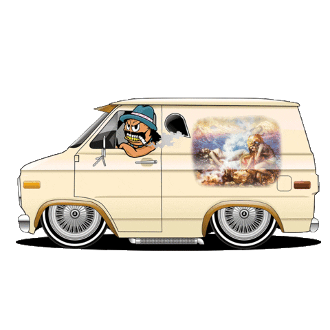 Van Lowrider Sticker by Lil' Lows