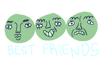 Best Friends Illustration Sticker by vootsak