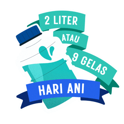 Drink Water Hydration Sticker by Health Promotion Centre Brunei