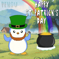 St Patricks Day Penguin GIF by Pudgy Penguins