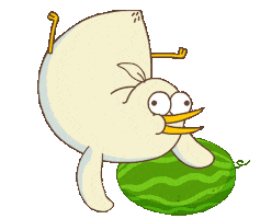 Chicken Watermelon Sticker by BadTimeStories
