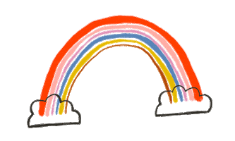 Happy Rainbow Sticker by The House That Lars Built