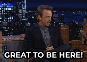 Happy To Be Back Seth Meyers GIF by The Tonight Show Starring Jimmy Fallon