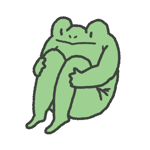 Frog Sit Sticker by Nou
