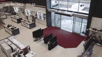 Man Breaks Four Tvs GIF