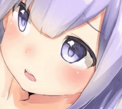 anime hair eyes nsfw purple GIF